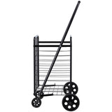 Shopping Cart, Folding Grocery Utility Cart with Swivel Wheels, 40.8 kg Large Load Capacity, Heavy Duty Rolling Laundry Basket Butler for Laundry, Shopping, Camping, Grocery, Luggage, Black