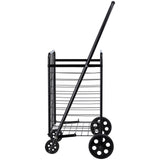 Shopping Cart, Folding Grocery Utility Cart with Swivel Wheels, 40.8 kg Large Load Capacity, Heavy Duty Rolling Laundry Basket Butler for Laundry, Shopping, Camping, Grocery, Luggage, Black