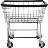 Wire Laundry Cart Wire Laundry Basket 2.8 Bushel Heavy Duty w/ 4'' Wheels