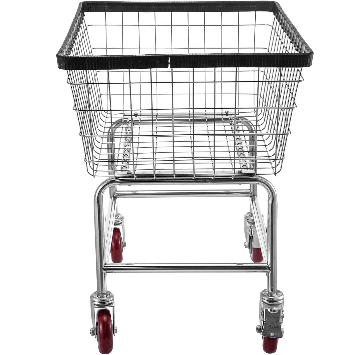 Wire Laundry Cart Wire Laundry Basket 2.8 Bushel Heavy Duty w/ 4'' Wheels