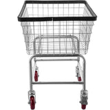 Wire Laundry Cart Wire Laundry Basket 2.8 Bushel Heavy Duty w/ 4'' Wheels
