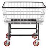 Wire Laundry Cart Wire Laundry Basket 2.8 Bushel Heavy Duty w/ 4'' Wheels