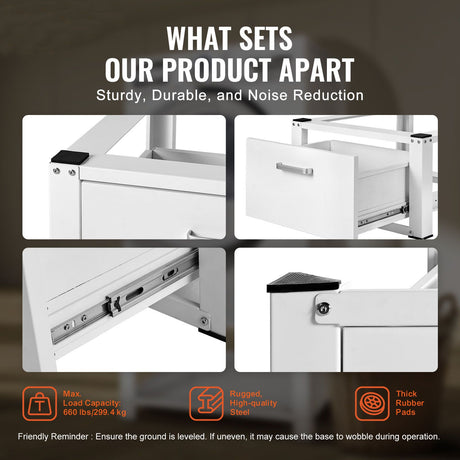 Laundry Pedestal 686mmmW x 366mmH, Washer And Dryer Base Stand Platform Universal Fit 299kg Capacity, Heavy Duty Multi-Functional Base for Washing Machine with Drawer & Rich Accessories