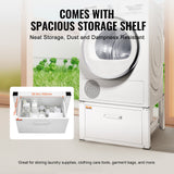 Laundry Pedestal 686mmmW x 366mmH, Washer And Dryer Base Stand Platform Universal Fit 299kg Capacity, Heavy Duty Multi-Functional Base for Washing Machine with Drawer & Rich Accessories