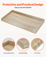 Washer Dryer Countertop, 54" x 27" Wooden Washer and Dryer Countertop, Water-Resistant Laundry Machine Topper Cover with Anti-Slip Pads, for Laundry Room Organization and Storage, Oak