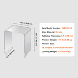 Acrylic Clear End Table, C-Shaped Lucite Side Table