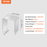 Acrylic Clear End Table, C-Shaped Lucite Side Table