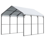 VEVOR Heavy Duty Metal Carport, 10' x 15' Outdoor Carport with Galvanized Steel Frame & Roof, Car Tent Garage Shade with Removable Sidewalls, Multi-Use Car Shelter for Pickup, Boat, Car & Tractors
