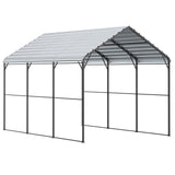 VEVOR Heavy Duty Metal Carport, 10' x 15' Outdoor Carport with Galvanized Steel Frame & Roof, Car Tent Garage Shade with Removable Sidewalls, Multi-Use Car Shelter for Pickup, Boat, Car & Tractors