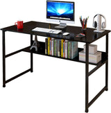 Computer Desk Table Study Table With Shelf - White