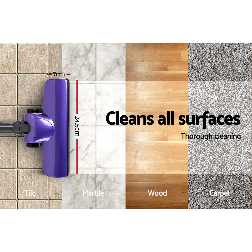 Devanti Stick Vacuum Cleaner Handheld Corded 450W Purple