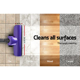 Devanti Stick Vacuum Cleaner Handheld Corded 450W Purple