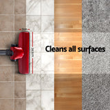 Devanti Stick Vacuum Cleaner Handheld Corded 450W Red