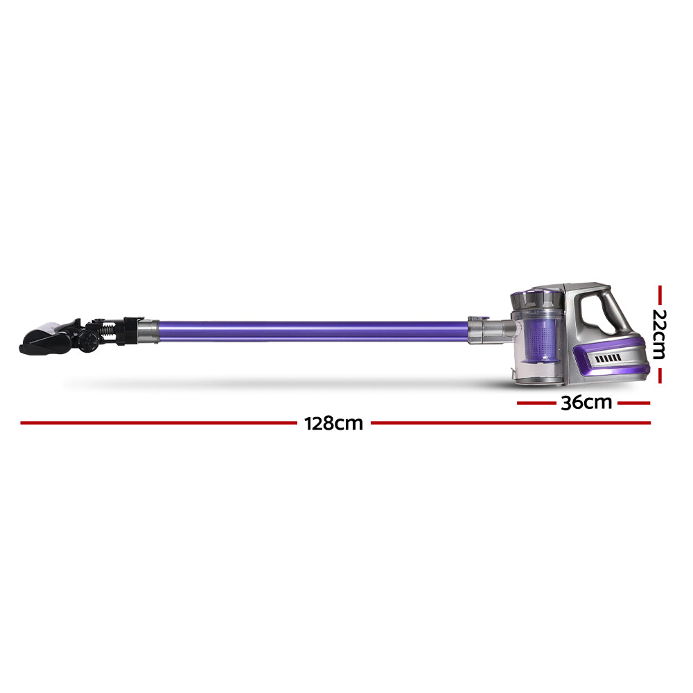 Devanti Stick Vacuum Cleaner Cordless Roller Brush 150W Purple