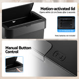 Artiss Rubbish Bin 50L Sensor Kitchen Automatic Motion Plastic Touchless Black