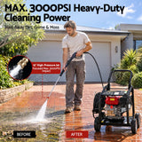 Giantz Petrol High Pressure Washer 3000PSI 7HP 4 Stroke Cleaner Commercial Red