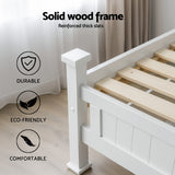 Artiss King Single Bed Frame and Bookshelf