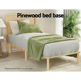 Artiss Bed Frame Single Size Wooden Base Mattress Platform Timber Pine AMBA