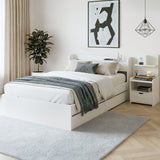 Artiss Single Bed Frame with Charging Ports and Bedside Table