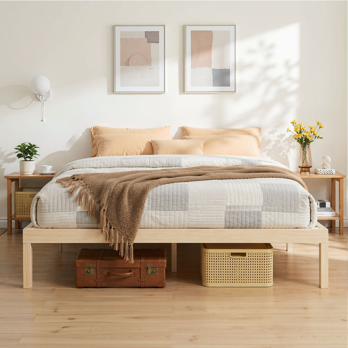 BRUNO Wooden Bed Frame - King Size