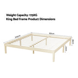 BRUNO Wooden Bed Frame - King Size