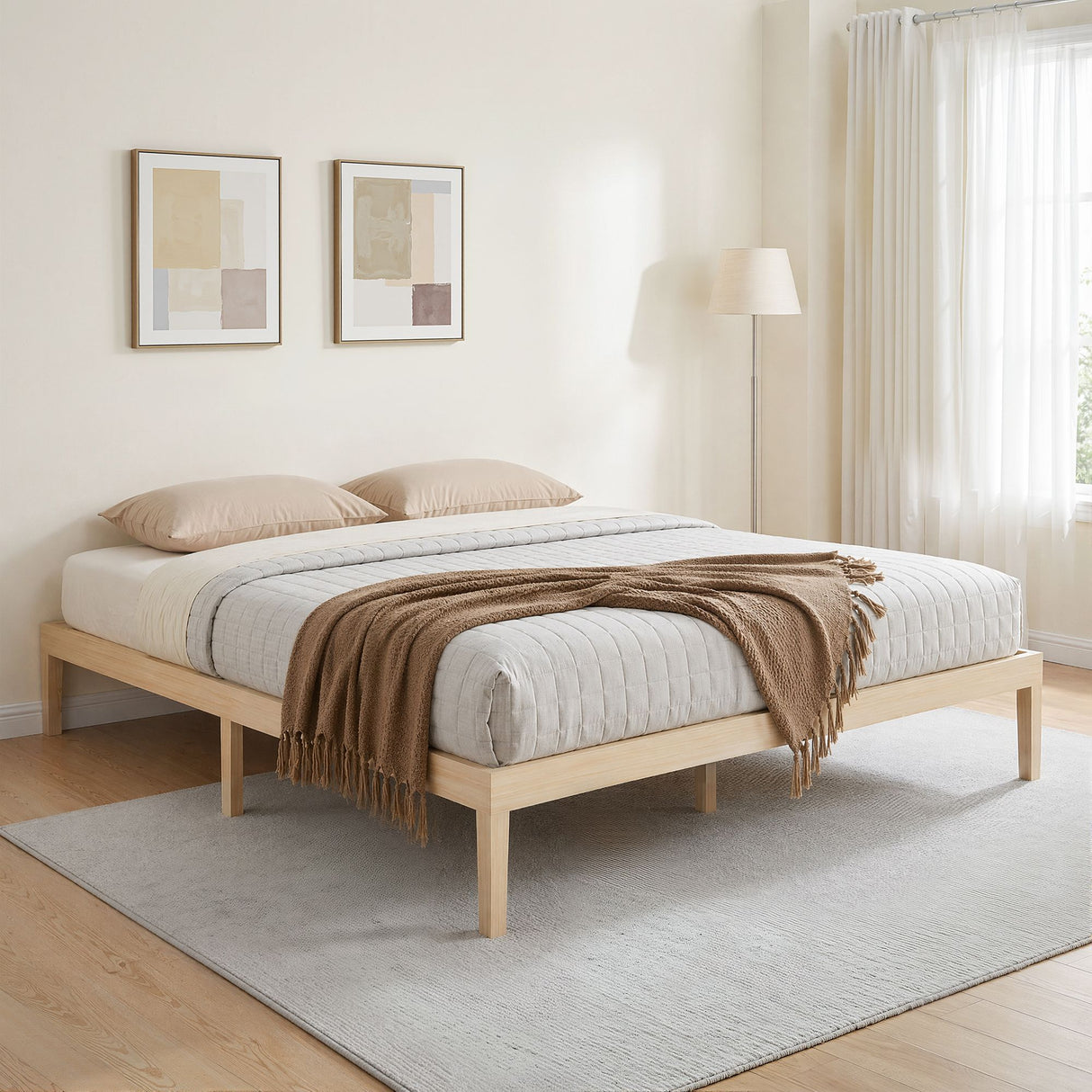 BRUNO Wooden Bed Frame - King Size