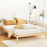 Artiss Bed Frame Queen Size Wooden Base Mattress Platform Timber Pine BRUNO