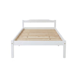 Artiss Bed Frame Single Size Wooden White LEXI