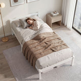 Artiss Bed Frame Single Size Wooden White LEXI