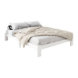 Jade White Timber Bed Frame Double Size
