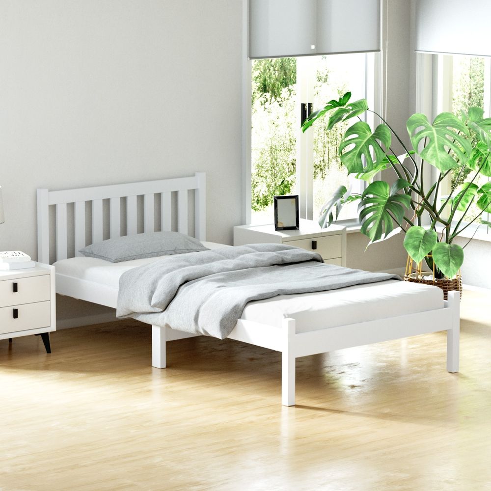 Sofie White Pine Bed Frame - King Single Size