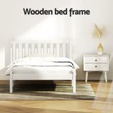 Sofie White Pine Bed Frame - King Single Size
