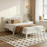 Single Wooden Bed Frame - White