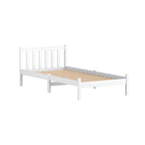 Single Wooden Bed Frame - White