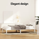 Single Wooden Bed Frame - White