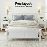 Double Size Wooden Bed Frame - White