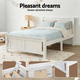 Rio White Queen Bed Frame