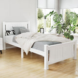 Luna White Single Wooden Bed Frame