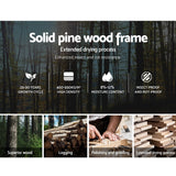 Set of 2 Single Size Wooden Trundle Drawers - White