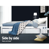 Set of 2 Single Size Wooden Trundle Drawers - White