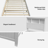 Artiss Bed Frame King Single Size Wooden with 2 Storage Drawers White
