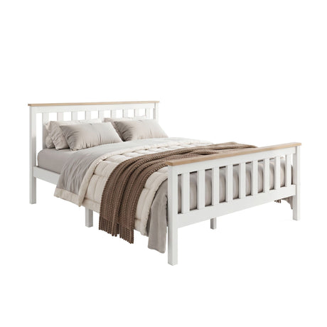 Bed Frame Double Size Metal Base Platform Foundation Black DREW