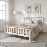 Bed Frame Double Size Metal Base Platform Foundation Black DREW