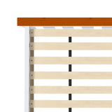 White & Oak Wooden Bed Frame Single