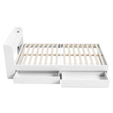 Artiss Bed Frame King Single Size with Charging Ports and 2 Drawers AURA