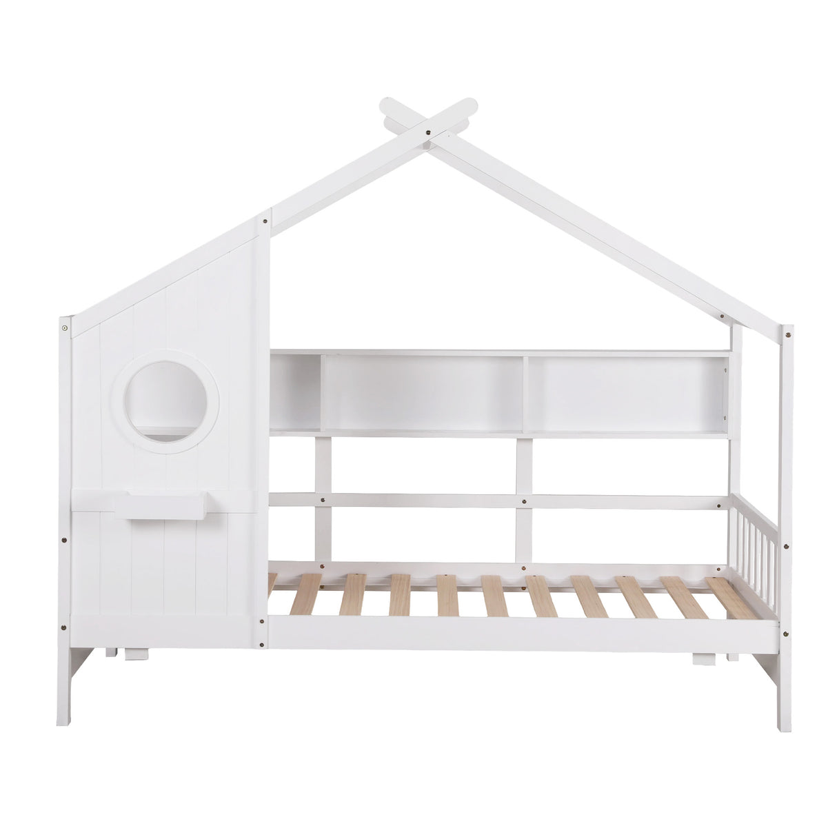 Artiss Kids Single Bed Frame House Bed Solid Wood Montessori Bed for Toddler White