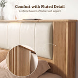Artiss Queen Bed Frame with 2 Drawers, PU Leather Headboard & Charging Station