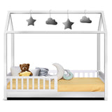 ROCK White Single Bed Frame