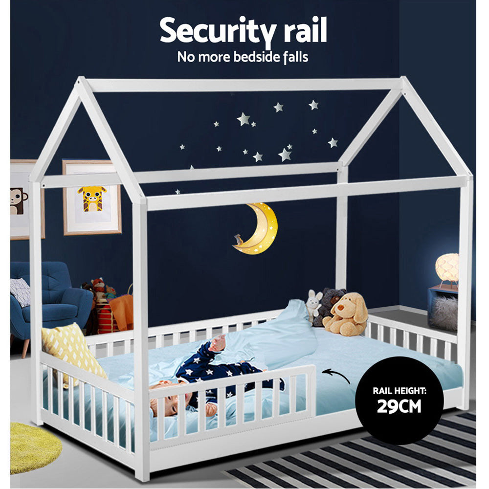 ROCK White Single Bed Frame