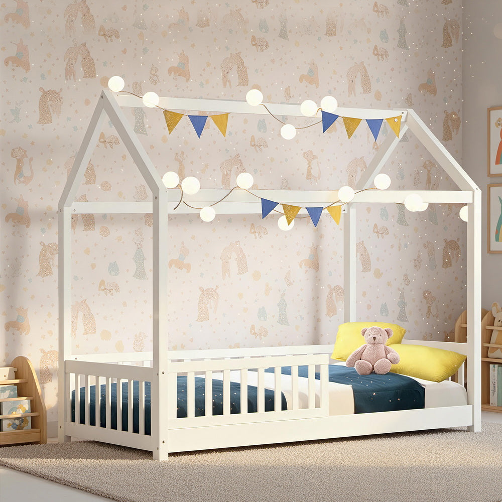 ROCK White Single Bed Frame